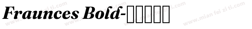 Fraunces Bold字体转换